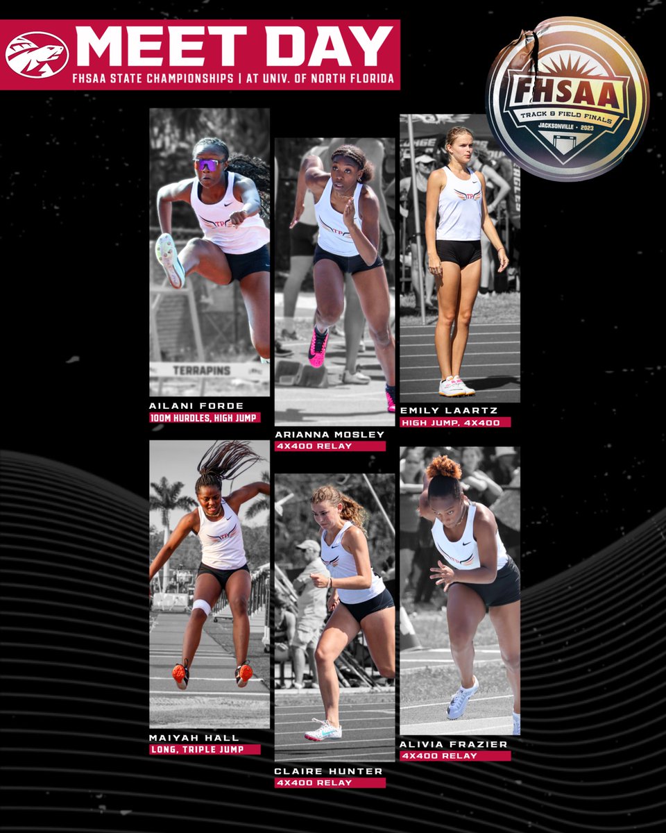 TPrep_Athletics's tweet image. 🏃‍♀️ // 𝗠𝗘𝗘𝗧 𝗗𝗔𝗬
*️⃣ | #FHSAA 1A State Championships
📍 | University of North Florida
ℹ️ | bit.ly/42NQjZp
📊 | bit.ly/42RNIgS
💻 | bit.ly/3I7glia

#Terps4Life 🐢