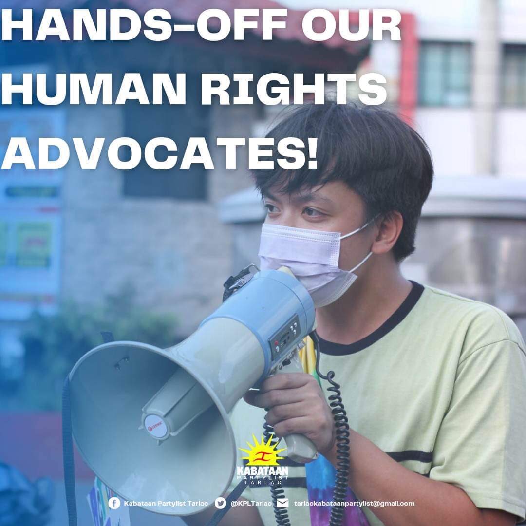 KPLTarlac's tweet photo. AKTIBISTA HINDI TERORISTA! HANDS OFF CENTRAL LUZON ACTIVISTS! 

Inihahayag ng Kabataan Partylist Tarlac ang buong suporta sa Former Chairperson nitong si Jose Marti Santos sa kaniyang paghahain ng reklamo sa Commission On Human Rights - Region 3 sa San Fernando, Pampanga https://t.co/2WxWgNRJmE