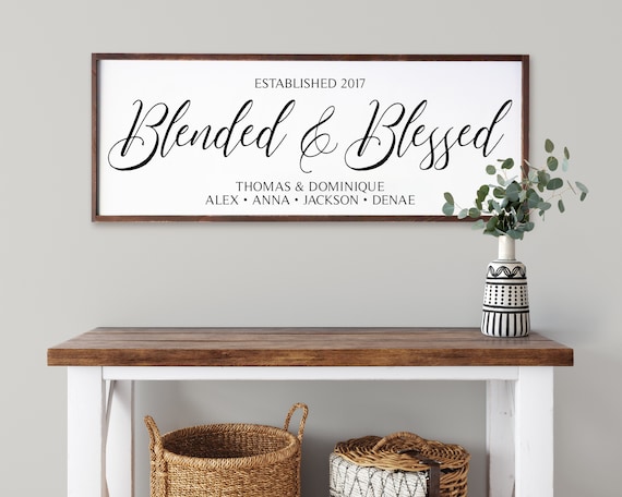 lovebuiltshop's tweet image. Blended and Blessed wall decor, Perfect Blend etsy.me/3TM5sXo #familynamesign #lastnamesign #familywallart #livingroomsign @etsymktgtool