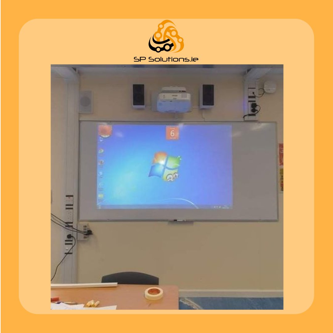 Adding our final touches to this newly installed Epson projector unit 😊 Great choice from this school to go for the option of a termination box, to keep the cables neat and tidy!