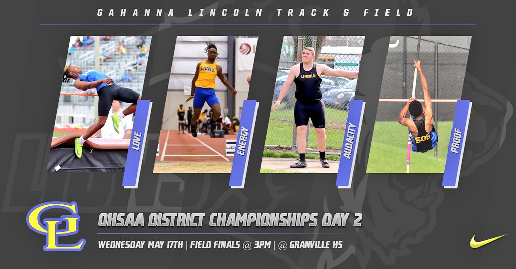 Lincoln_TF's tweet photo. 📢 District Championship Field Finals! 
🏟 Granville HS
📊 Live Results https://t.co/uLZbkzvL0A @GLHS_Athletics https://t.co/gwS28Z1oeW