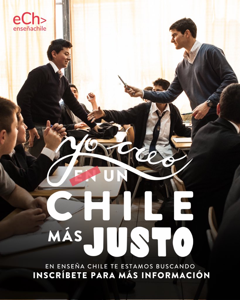 ensenachile's tweet photo. ¡Comenzaron las preinscripciones al Programa Enseña Chile!

Un Chile más justo lo construimos todas y todos 🙌🏽.

Si quieres más información, envíanos tu correo por DM y nuestras reclutadoras se pondrán en contacto contigo 📩. https://t.co/YiFvMIosFG