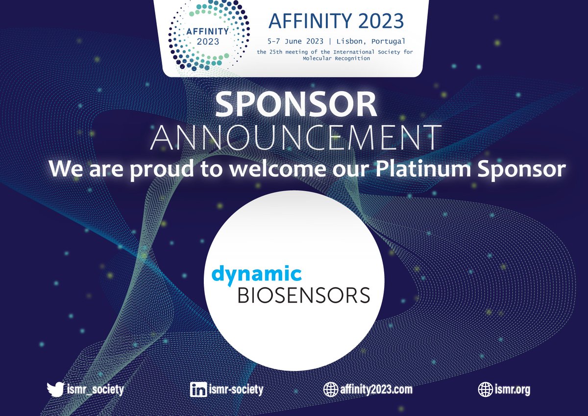 We are pleased to announce that
@DBS_GmbH
is supporting #affinity2023 as Platinum Sponsor Thank you for your support! Follow #affinity2023 for important dates. For more information and program  👉 affinity2023.com #biotechnology #technology #lifesciences