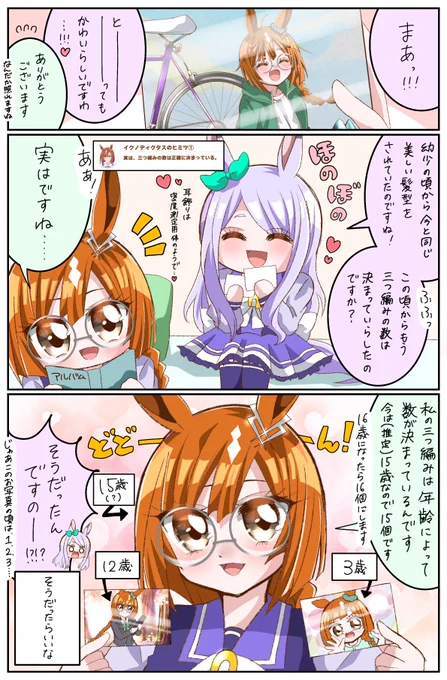 三つ編みの数×年齢説  #ウマ娘