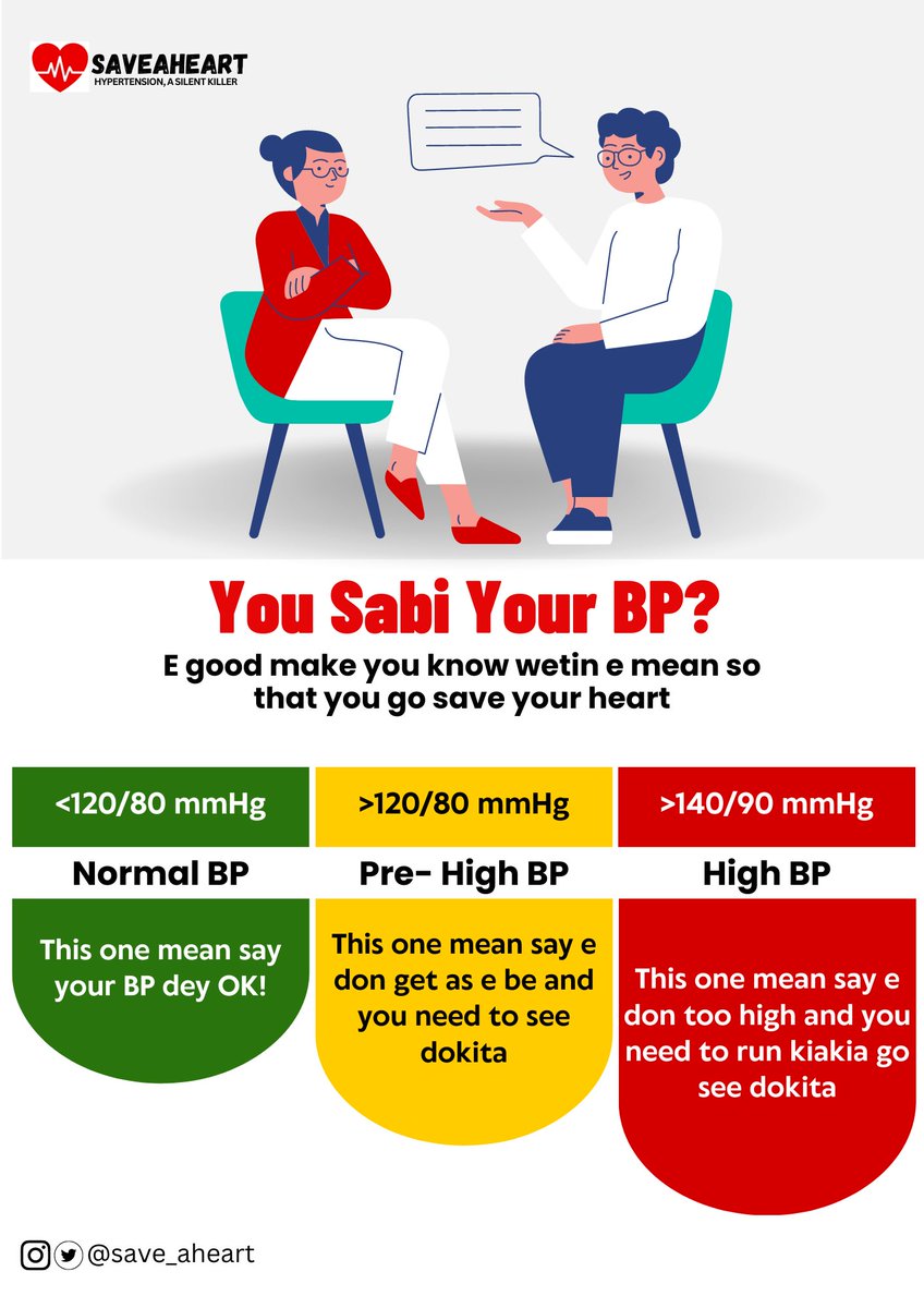 save_aheart's tweet photo. Today is world hypertension day!
You sabi your BP?
Come to Brooks building (53 Bonsall St, Hulme, M15 6GX) between 10am and 3pm for a free BP check and some health information specific to us Nigerian Immigrants. https://t.co/LzJHqU7Vut