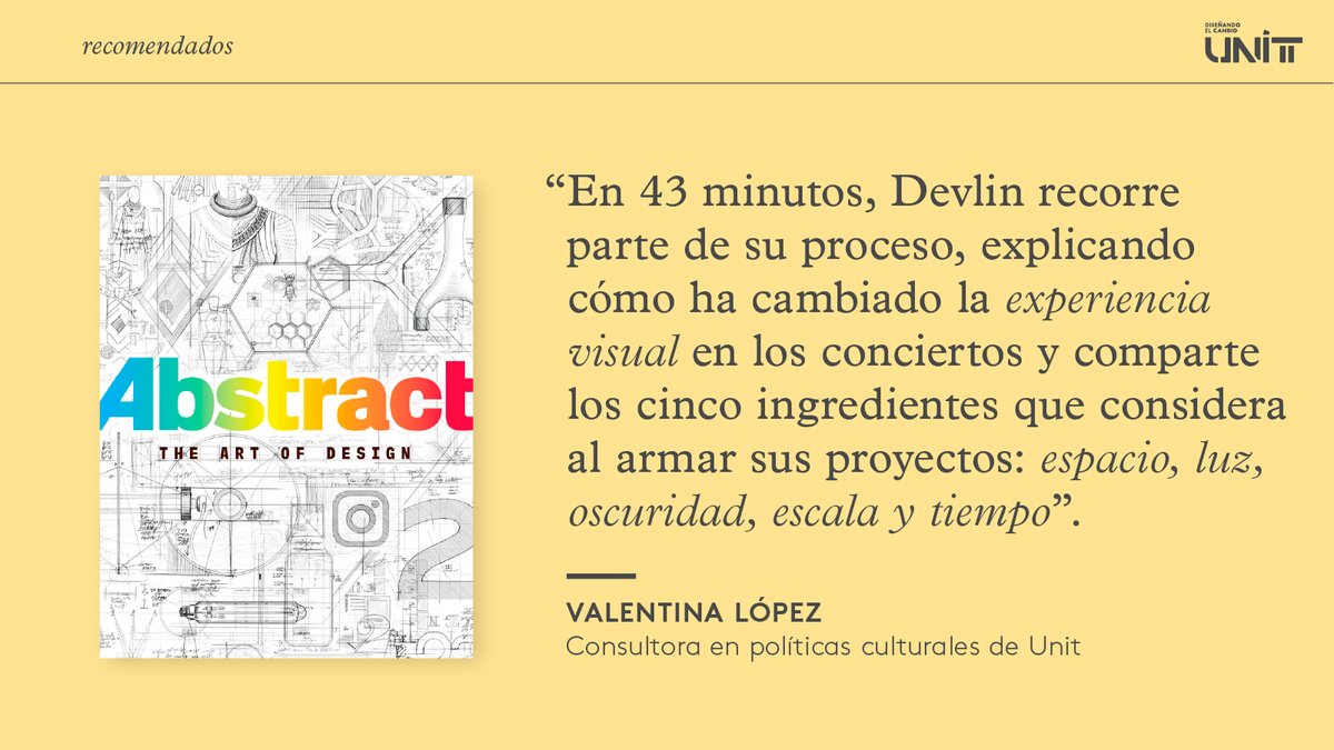 unit (@servdesignunit) on Twitter photo Esta serie documental de <a href="/NetflixLAT/">Netflix Latinoamérica</a> se adentra en las mentes de los diseñadores y creativos más destacados de la última década. Y lo hace con tanta destreza, que creemos que es algo que no te puedes perder. Revisa más sobre <a href="/AbstractNetflix/">Abstract Netflix</a> en
unit.la/ideas/abstract… Esta serie documental de <a href="/NetflixLAT/">Netflix Latinoamérica</a> se adentra en las mentes de los diseñadores y creativos más destacados de la última década. Y lo hace con tanta destreza, que creemos que es algo que no te puedes perder. Revisa más sobre <a href="/AbstractNetflix/">Abstract Netflix</a> en
unit.la/ideas/abstract…