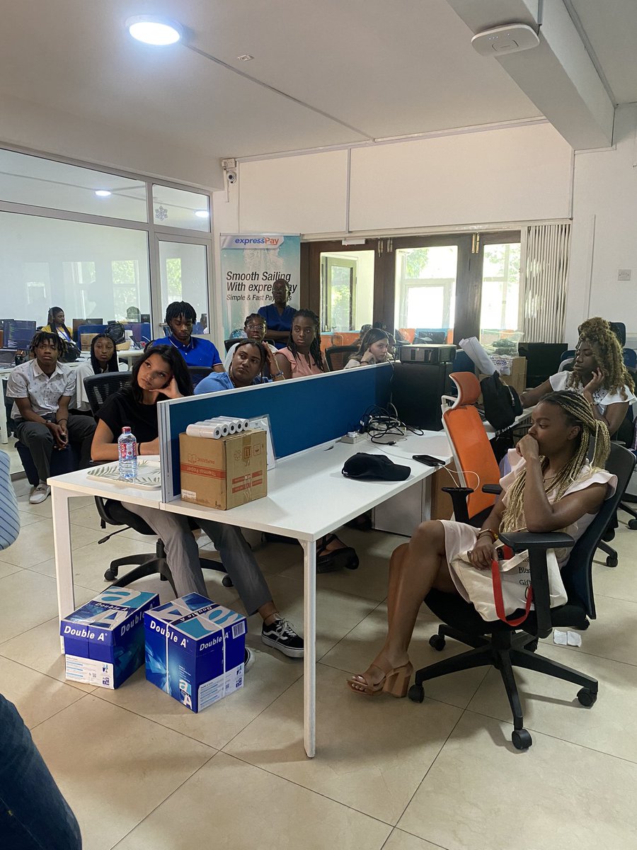 expresspaygh's tweet photo. We were thrilled to have another set of students from @UConn with us yesterday. 
It was a great opportunity for them to learn and be inspired by the expressPay team. #expresspay https://t.co/nmQCUxS3q1