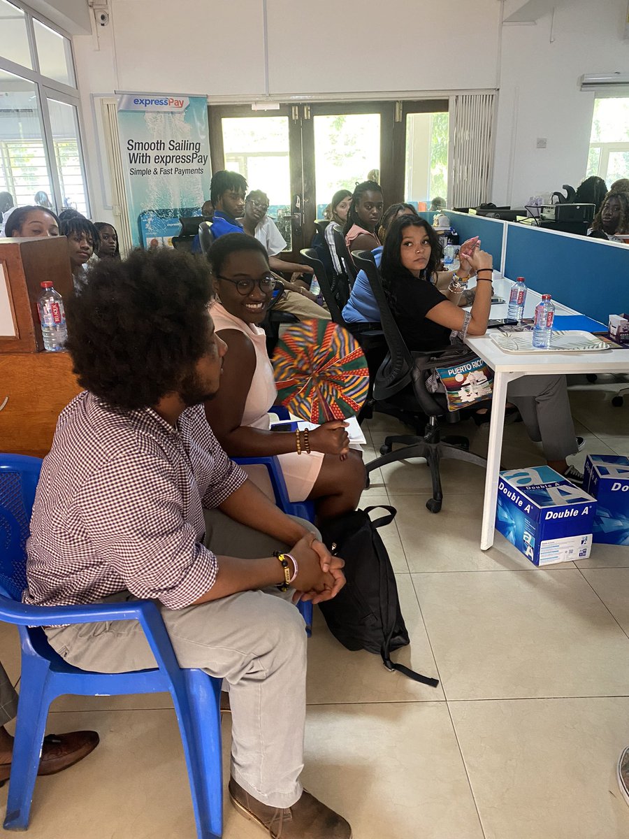 expresspaygh's tweet photo. We were thrilled to have another set of students from @UConn with us yesterday. 
It was a great opportunity for them to learn and be inspired by the expressPay team. #expresspay https://t.co/nmQCUxS3q1