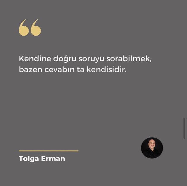 Kendine doğru soruyu sorabilmek bazen cevabın ta kendisidir.

#kişiselgelişim #hayat #tolgaermanofficial #sözler
#kendinitanımak #farkındalık #hayat #keyfiminkahyaları #danışman #kariyer #mentor #podcast #beyazyakalınınanlamarayışı
#tolgaerman