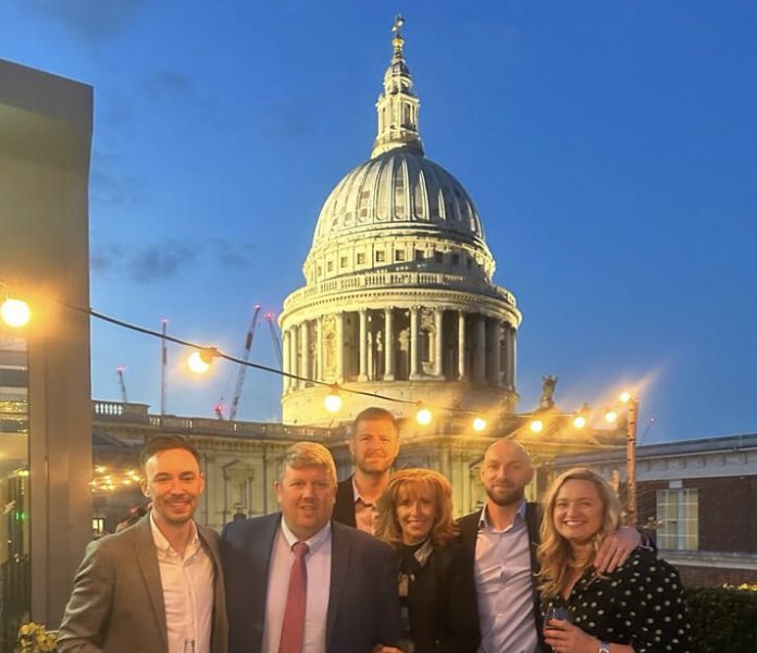 Lovely evening last night celebrating <a href="/VickyChurcher/">Vicky Churcher</a> and introducing our distribution partners to Nick Austin. 

In a stunning location!!

#IWorkForAIG #Protection
