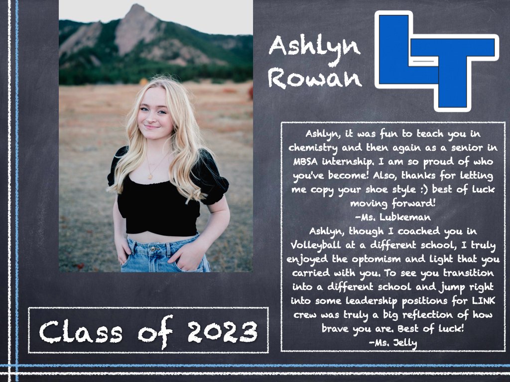 LHSTrojanWay's tweet photo. Senior Celebration Time! Please congratulate the following members the Class of 2023 Trojans! Feel free to say something to our so to be grads!
#StVrainStorm #Classof2023 #WeAreTrojans #LHSTrojanway https://t.co/Qkjhy62Hmu