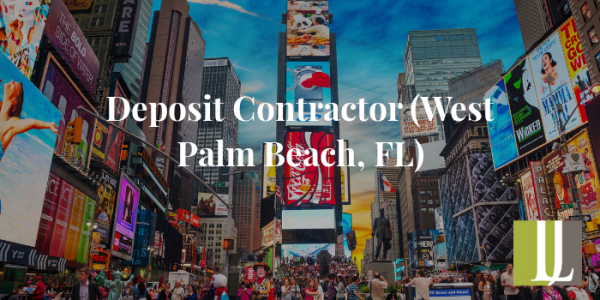 LJPStaffing's tweet photo. Take a look at one of our latest roles! Deposit Contractor - #WestPalmBeach. https://t.co/ehQ1iwyLp6 https://t.co/tMAVp5yTId