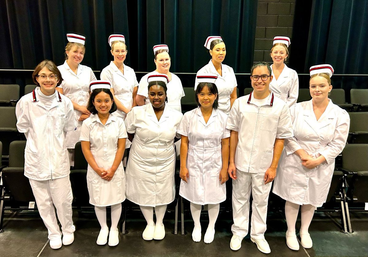 vbschools's tweet photo. School of Practical Nursing celebrates its new cohort of future compassionate caregivers. Read The Core story here: https://t.co/5szl6Mza2Q #lovevbschools #vbfutureready #futurereadyvb https://t.co/JngGJwqr8m