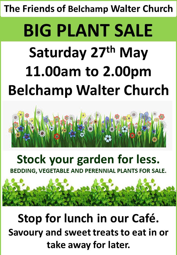 NorthHinckford's tweet photo. In TEN days time, Belchamp Walter will be holding a ‘Big Plant Sale’! Have a peruse of some plants, and pause for some coffee and cake in the Café too! https://t.co/Z759v7jx0y