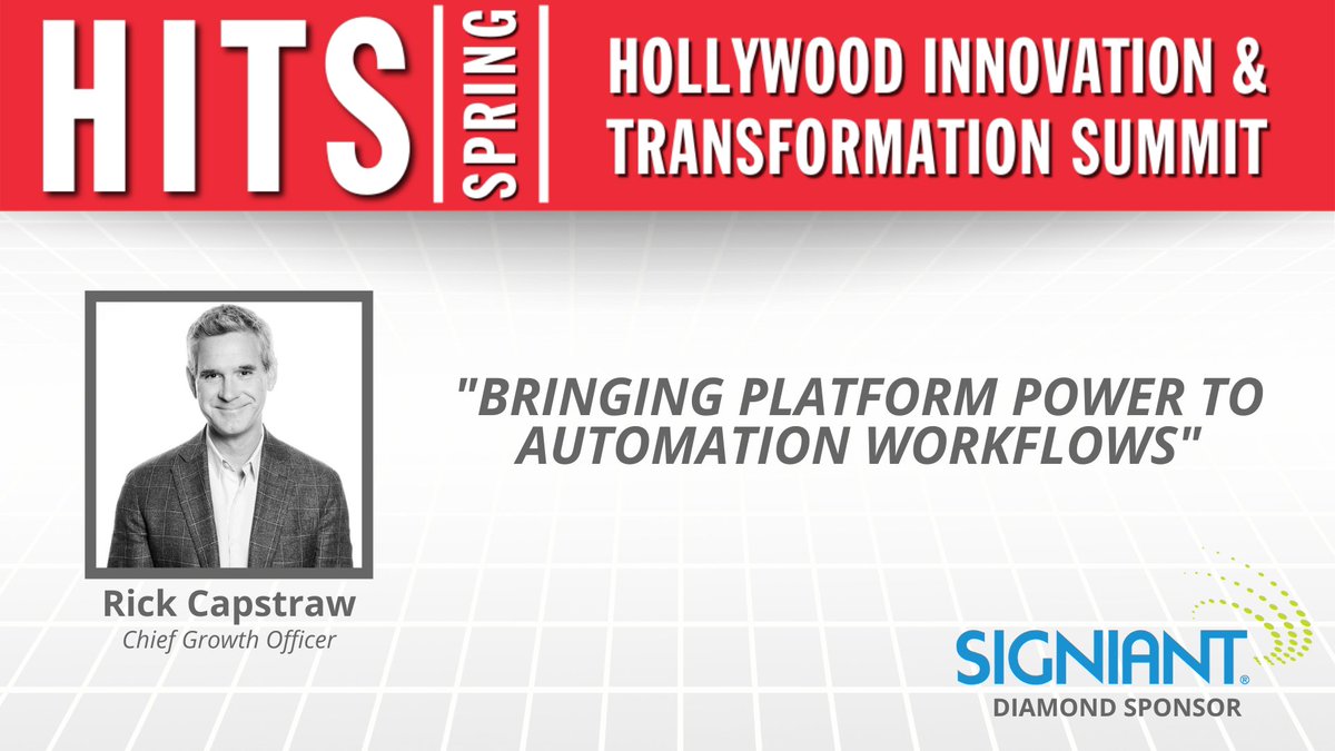 Signiant's tweet image. Heading to @MESAlliance HITS Spring event next week? 
You don't want to miss Rick Capstraw's presentation, "Bringing platform power to automation workflows."
Register today and meet with the Signiant team! » ow.ly/JVNN50Oq4tj
#MediaAndEntertainment #AutomationWorkflows