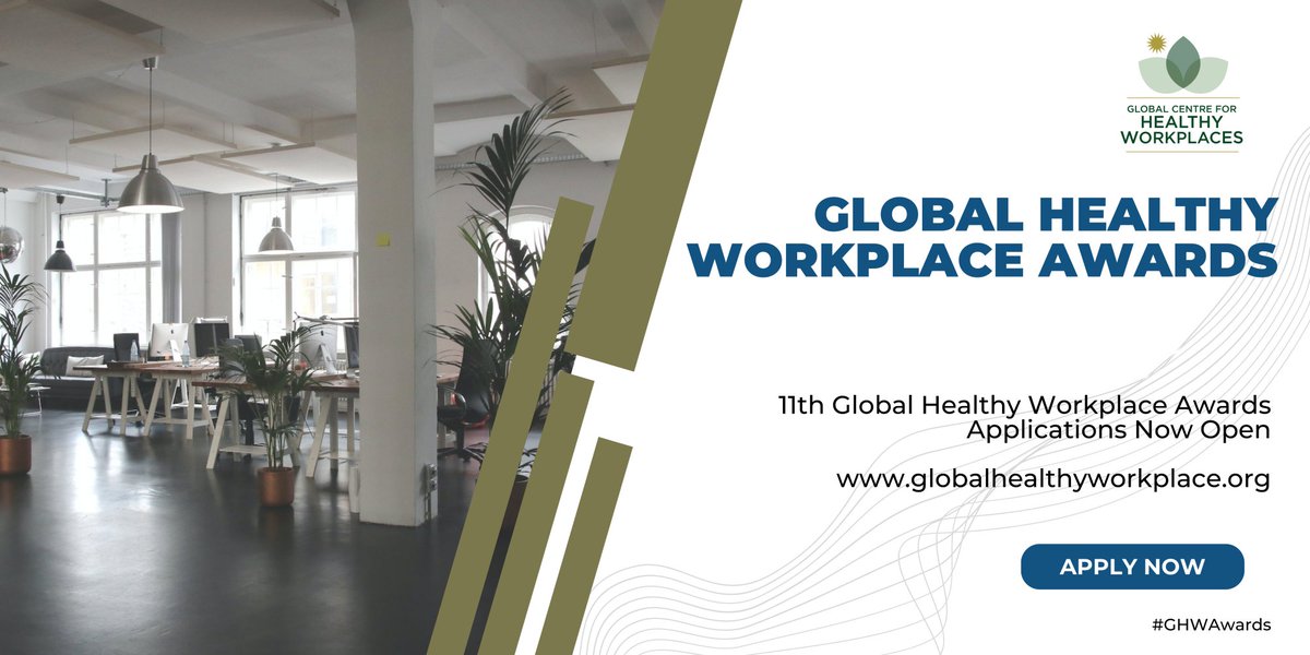 Awards Application deadline extended to 14th June 2023! Are you ready to showcase your commitment to #WorkplaceHealth and safety on a global stage? Apply now! globalhealthyworkplace.org/awards/applica… 

#GHWAwards #GoodHealthGoodBusiness #HealthyWorkplace #ESG #OccupationalHealth #SafetyAtWork