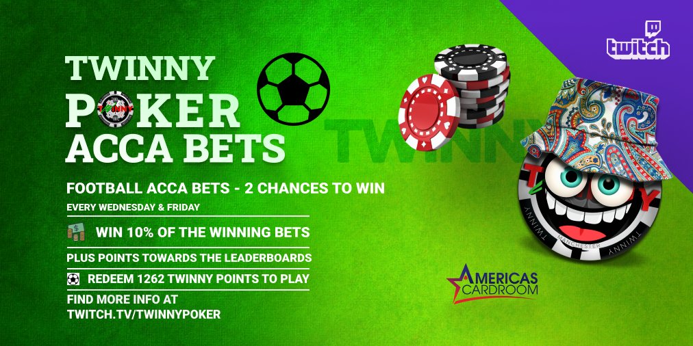 TwinnyPoker's tweet photo. We are Live with ACCA Bets with Viewers, starts at 6pm BST/1pm EDT
⚽Redeem
⚽Take Your Pick
⚽2 Chances to Win
⚽Monthly/Yearly Leaderboards @keep_the_score
@ACR_POKER @ACRStormers 
#ACRSportsBook #OSS #NextMoneymaker #Good4Poker #ACRGiveaway #Positivity 
https://t.co/rV8J5BweVa https://t.co/vTCbNRi9qj