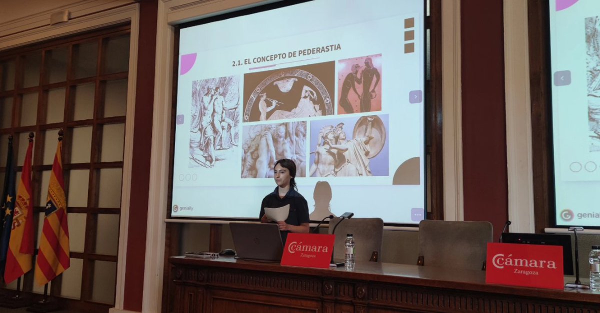 ieselpicarral's tweet photo. Brillantes las primeras defensas del alumnado de Bachillerato de sus Trabajos de investigación está mañana en la @camarazaragoza Enhorabuena. El viernes más. @aragonradio @aragontv @InnovaEducAr #Investigación #investigar #defensas #ace #ainves https://t.co/SRBx3vnFqu
