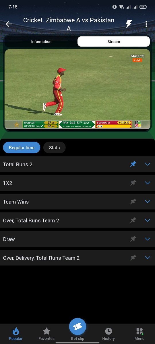 Better call Anish on Twitter "Using 1xbet to stream cricket matches is