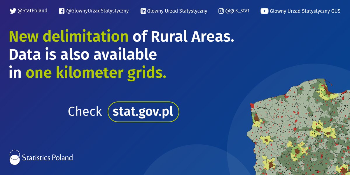 StatPoland's tweet image. Innovative approach to #SpatialData, new delimitations of rural areas, greater possibilities of #DataVisualization, use of remote sensing for analyzes - only in #StatisticsPoland.

tinyurl.com/564zbccw

#ExperimentalStatistics #StatisticsOfTheFutureIsAlreadyHere #innovation