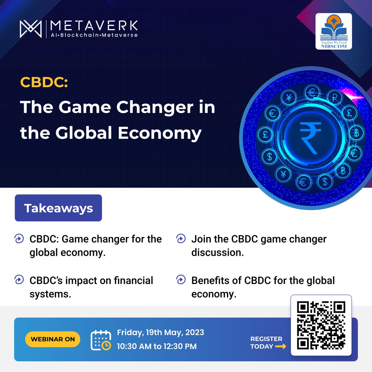 metaverk's tweet photo. Don't miss out on this incredible opportunity to gain valuable insights into the transformative power of CBDCs and their profound impact on the financial landscape.

📅 Save the date: May 19th, 2023 

Time: 10:30 AM - 12:30 PM

Register now: https://t.co/cc4IFVEese https://t.co/yWsQUyKBxR
