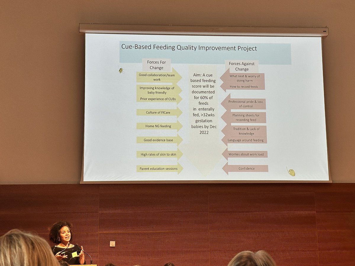 Great to hear <a href="/DrLornaMcK/">Lorna McKerracher</a> talking so passionately about cue based feeding. Volume driven feeding is so engrained in neonatal care. Amazing to hear about changing this practice and how it improves neonatal outcomes #neonatal #neonatalnursing #snngconf2023