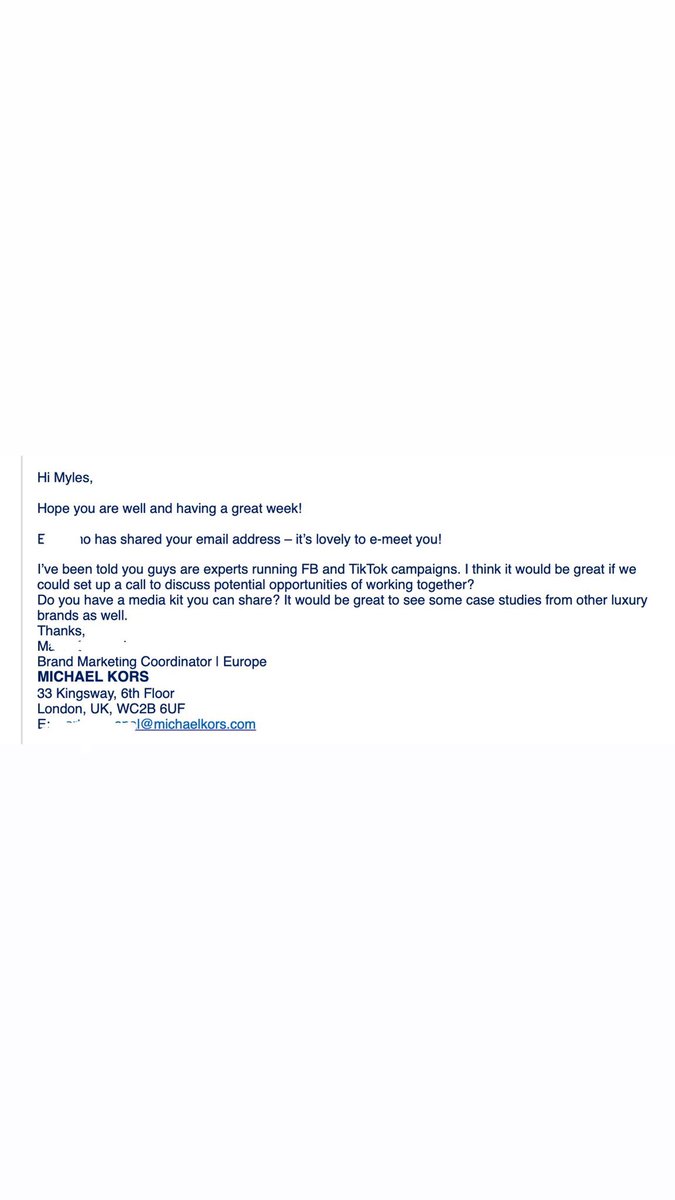 I’ve booked meetings with some of the worlds largest luxury brands in the world in the last 60 days. 

Zegna ✔️ 
Michael Kors ✔️ 
Zanotti ✔️ 
&amp; more… 

Want the script? 

Like, RT &amp; comment ‘🐋’ and I’ll DM🔥

(Must be following to receive)