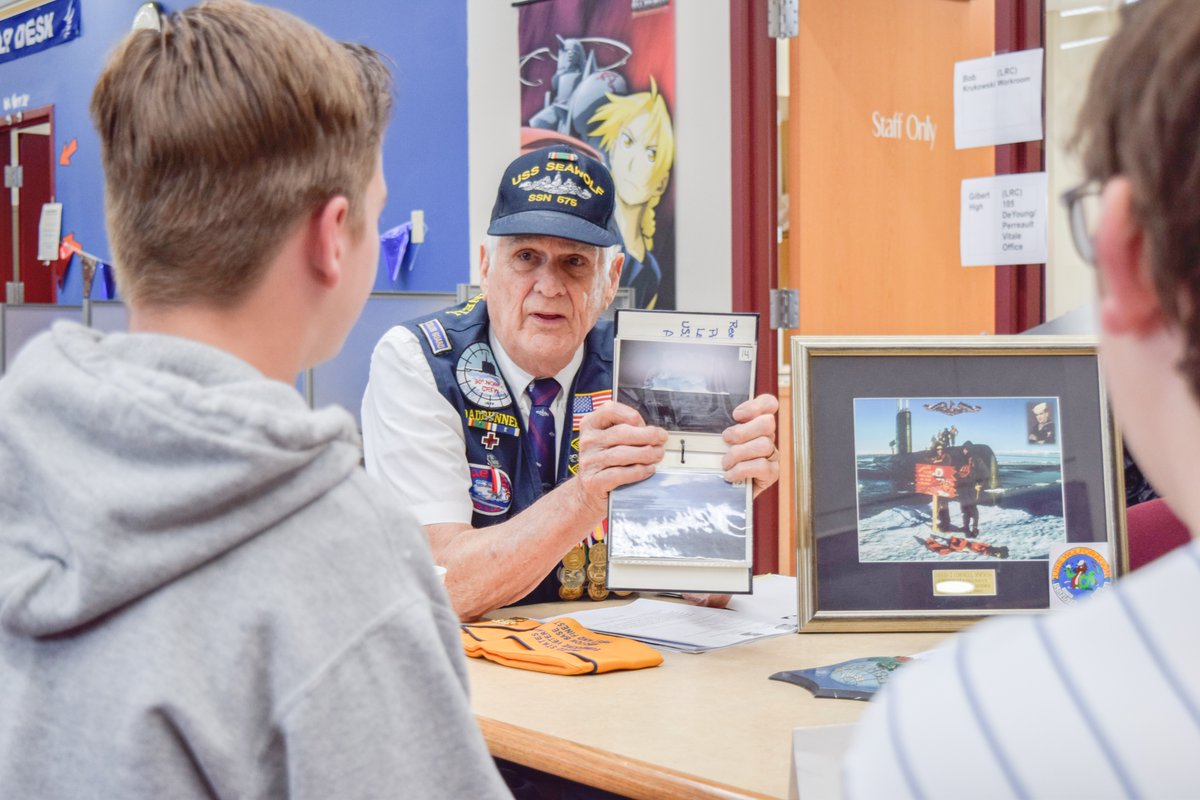HeinemanHawks's tweet photo. Our 8th graders spent the day interviewing and getting to know local U.S. Veterans! 🎖 Thank you to our Veterans who took time out of their day to come and speak to our students, and as always, thank you for your service! ❤ https://t.co/4E4BFmbUcM