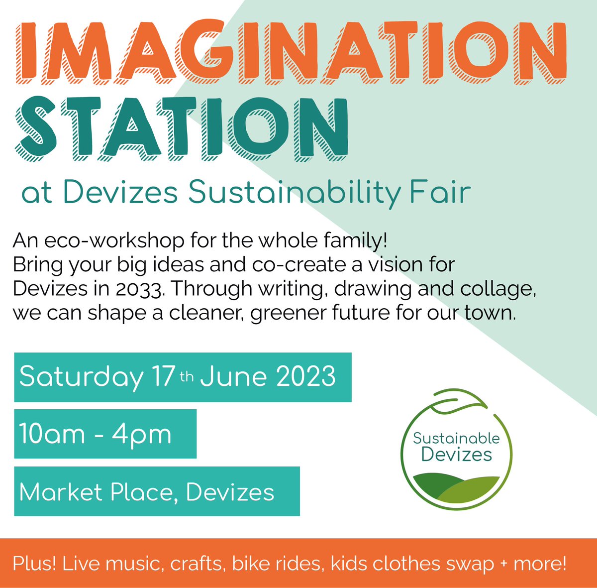 PlasticDevizes's tweet image. We’re doing quite a bit of visioning at @SustainDevizes Sustainability Fair next month. 
Very much inspired by @robintransition’s book From What Is to What If (a must read if your haven’t)… we hope you can join us, and let your imagination run wild 💚
