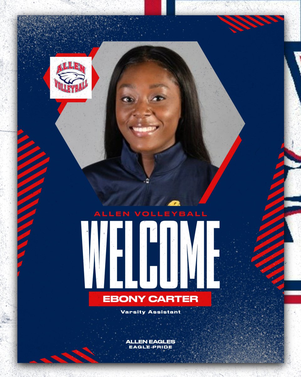 ALLENVBALL's tweet photo. We are SO EXCITED to introduce Coach Ebony Carter as our new Varsity Assistant!! Welcome, Coach Carter!! https://t.co/XjhIPyEvw0
