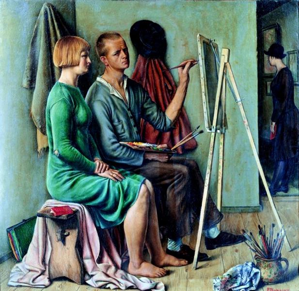 Bom dia.

O Ateliê (François Barraud, 1928)