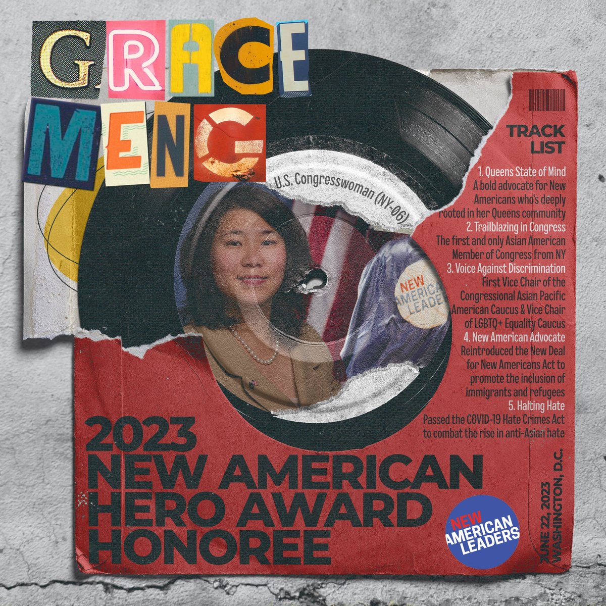NewAmericanLd's tweet photo. Introducing our third #NewAmericanHeroAwards Honoree, @RepGraceMeng! 🥳❤️

In 2012, she became the 1st Asian American ever elected to Congress in New York, and championed legislation like the New Deal for New Americans Act and the COVID-19 Hate Crimes Act to combat hate. https://t.co/zrAFHKXpc8