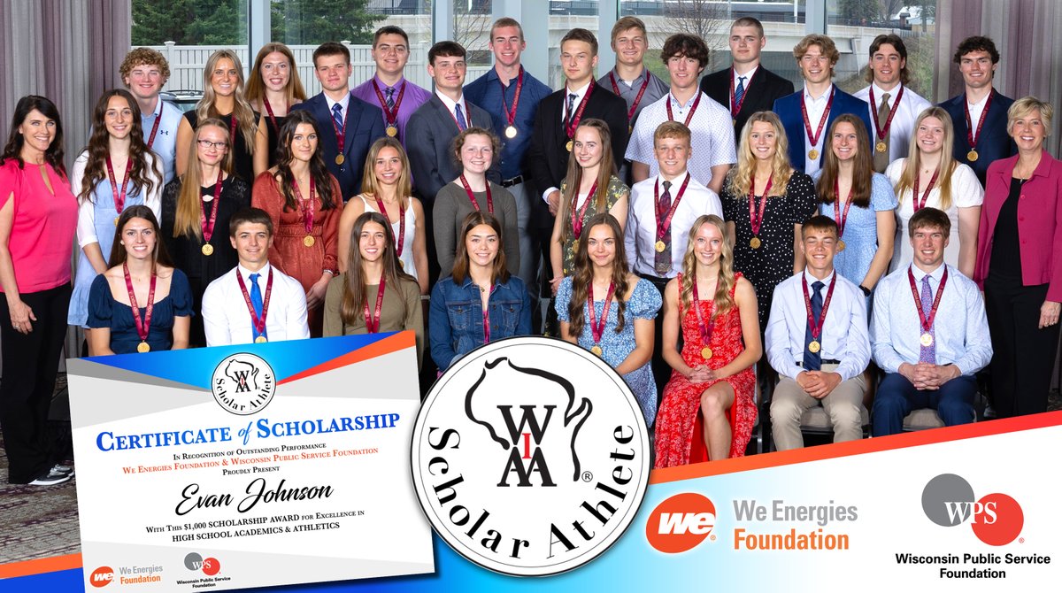 This year, for the 1st time ever, each WIAA Scholar Athlete was presented with a $1,000 scholarship in recognition of their achievements, courtesy of the We Energies &amp; WPS Foundations!

Thank you, We Energies &amp; WPS, for creating a brighter future for WI students &amp; communities!✨