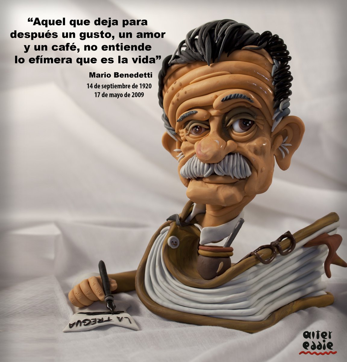 altereddie's tweet photo. 14 años de la muerte de Mario Benedetti. https://t.co/H5t7LYIEsp