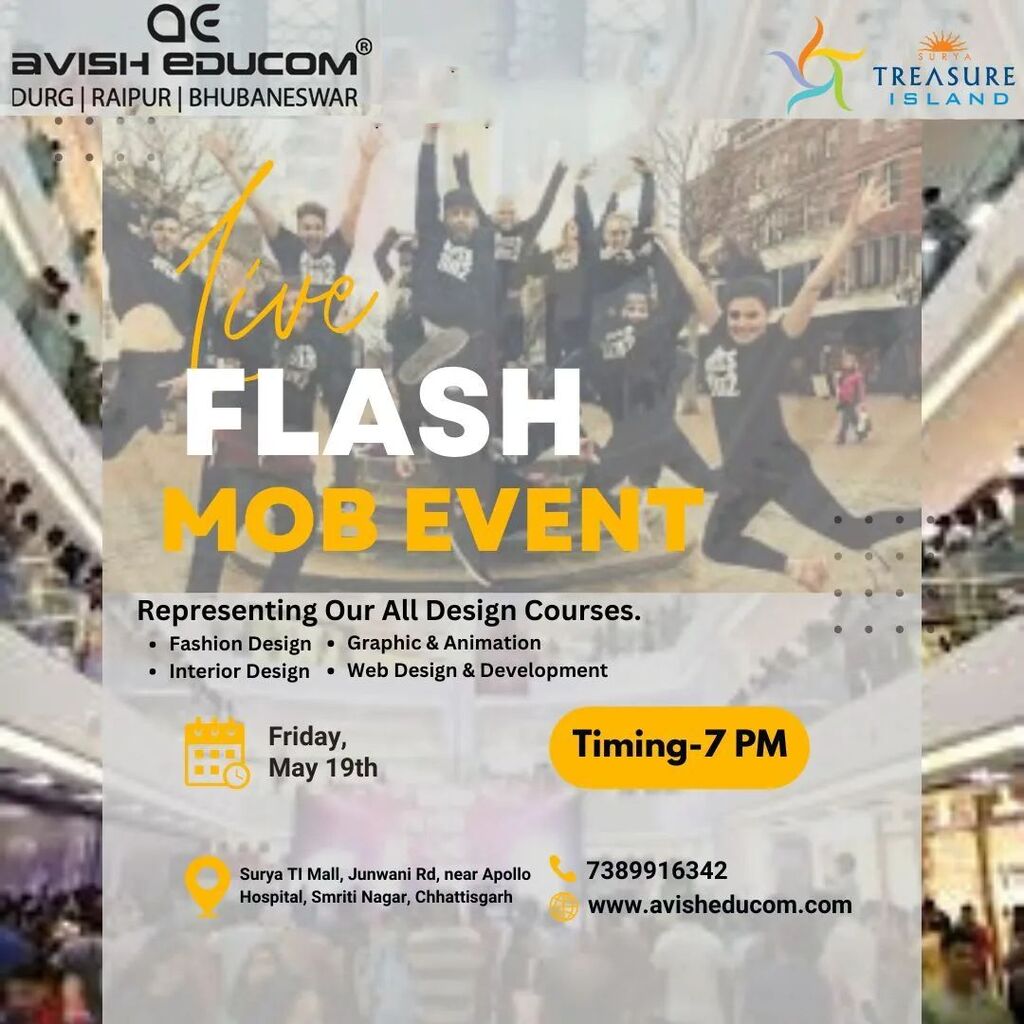 Come and join us at the Surya Ti Mall on May 19th to witness an exciting flash mob event that showcases the best of graphic design, fashion design and interior designing. Don't miss out on this opportunity to experience the creativity and talent of these… instagr.am/p/CsWEqtiSPqx/