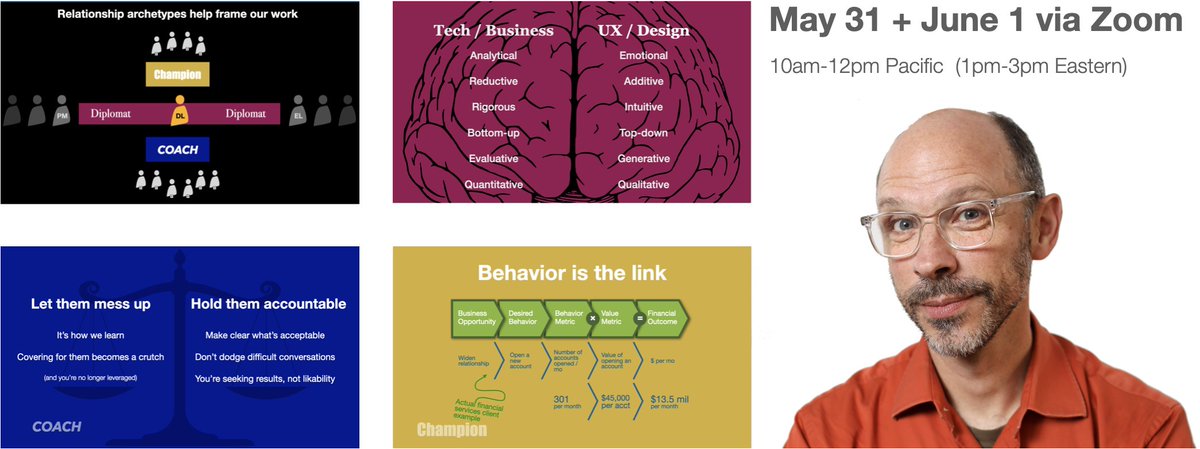 BY POPULAR DEMAND: May 31 + June 1 I'm offering my UX/Design Leadership Fundamentals Masterclass. 10a-12p PT / 1pm-3pm ET. eventcreate.com/e/dlf-31may2023 Every prior session has sold out (limit 20 attendees).