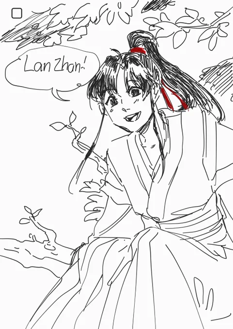 Joining the wwx notes app party. It's been so long since I drew him I almost forgot how 😭