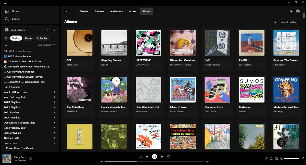 thediscovertab's tweet photo. ✨ATTN SPOTIFY USERS✨️
• Turn on "Use Compact Library Layout" in settings
• View playlists in your left-hand panel
• Press the back arrow on the left panel ("Reduce your library")
• Now press Alt+Shift+4 

Now you have a decent recreation of the old UI https://t.co/6CpNV3aEGG
