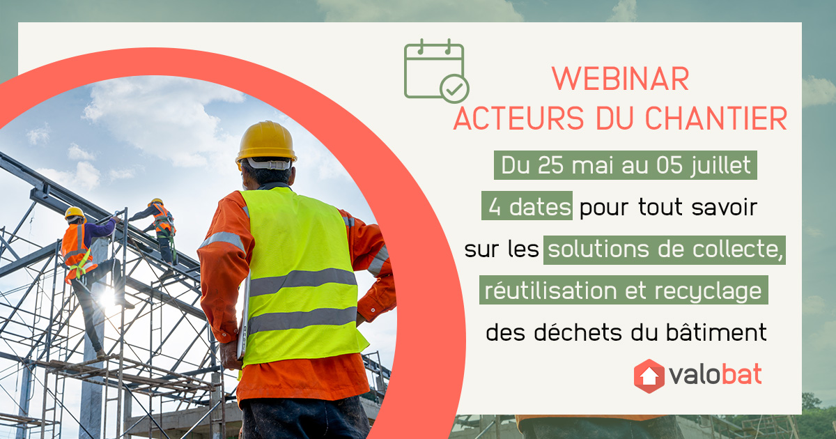 valobat_eco's tweet photo. [WEBINAR SPECIAL ACTEURS DU CHANTIER] 💻

Vous êtes un acteurs du chantier ou gestionnaire de déchets désirant collecter les déchets de chantiers ? Valobat vous accompagne dans vos démarches lors de webinars.

Inscrivez-vous dès maintenant ⬇️
https://t.co/a22830fdNr https://t.co/XOIfDDq8oX