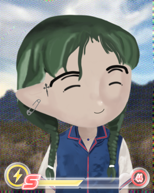 4/ Behold, another with squinty eyes - A cute girl's charm, catching hearts awry.