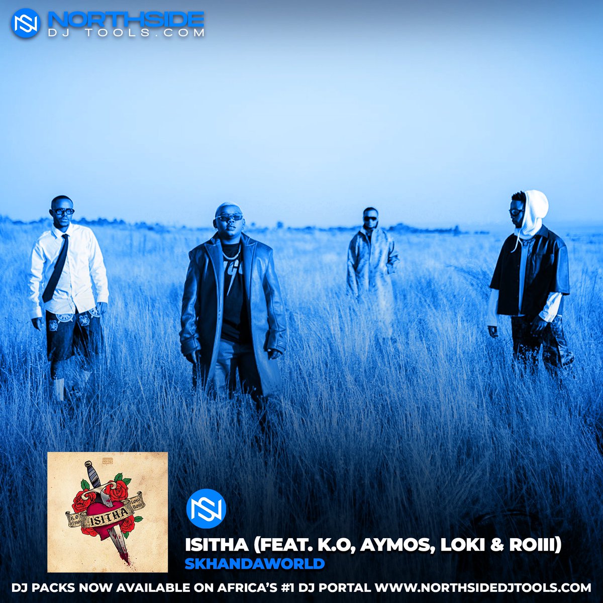 The official DJ Pack for @skhandaworld latest single #Isitha feat. @mrcashtime @aymos_shili @lokitunez &amp; @1roiii is now available on Africa’s leading record pool, northsidedjtools.com 🔌