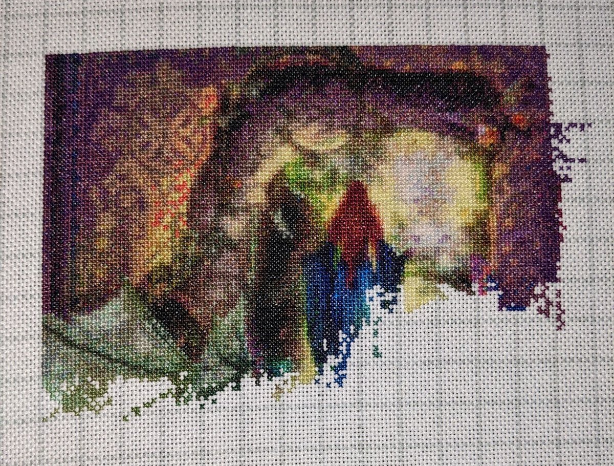 NoGenreLeftBhnd's tweet photo. 200 more stitches on #TheGrandLibrary from #HAED.
#CrossStitch #Crafts #CrossStitcher #CrossStitchLove #CrossStitching #FandomStitching #TeamEnts https://t.co/1Ppa16YsgM