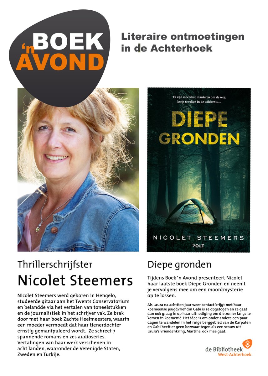 7 juni, Bibliotheek Doetinchem, 20.00 uur. Inclusief moordmysterie waarbij mijn nieuwste boek te winnen is. Komt allen! Tickets via biebnieuws.nl #nederlandsethriller