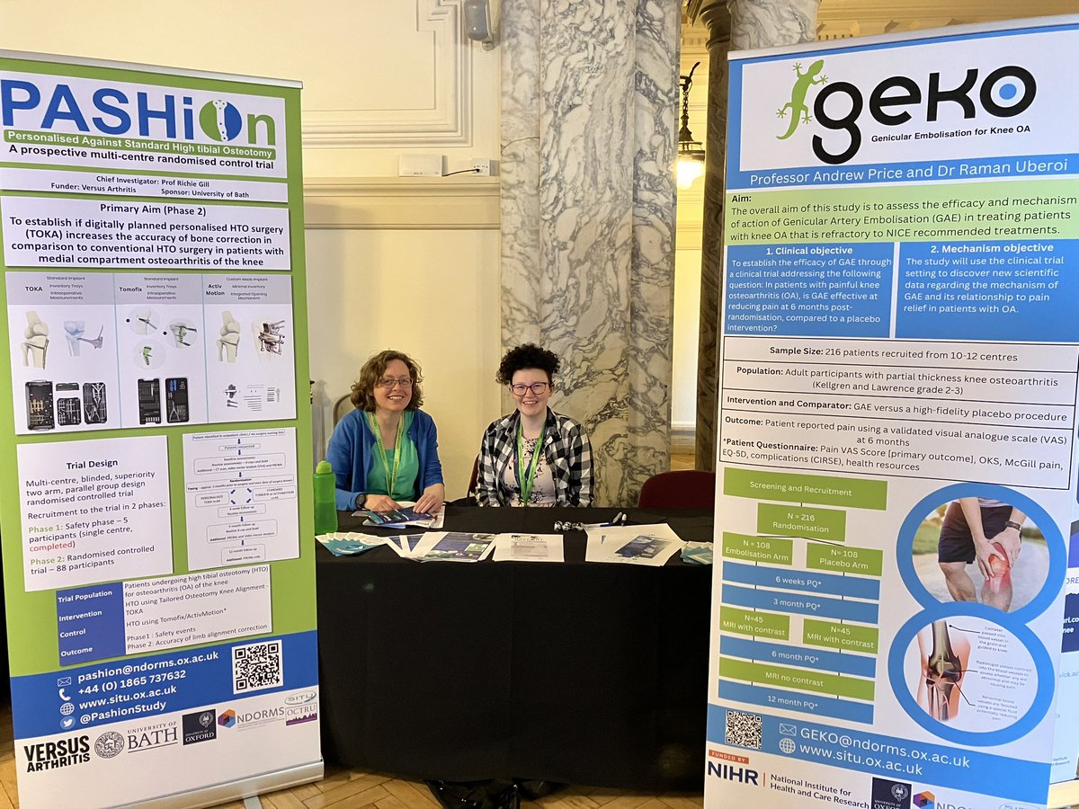 ..it’s all about the knees. Promoting research studies at #BASK2023. <a href="/PashionStudy/">The PASHiOn Study</a> #gekotrial <a href="/REINFORCE_Study/">REINFORCE</a> <a href="/SITU_Oxford/">SITU Oxford</a> <a href="/OCTRUctu/">OCTRU Trials Hub</a>