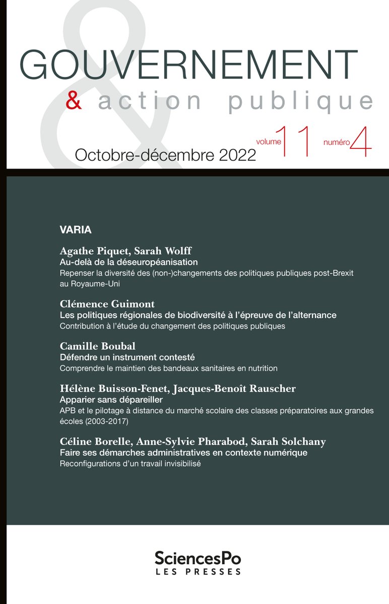 Presses Sciences Po (@editionsscpo) on Twitter photo « Au-delà de la déseuropéanisation. Repenser la diversité des (non-)changements des politiques publiques post-#Brexit au Royaume-Uni », <a href="/AgathePiquet/">Agathe Piquet</a> (<a href="/frsFNRS/">F.R.S.-FNRS</a>, <a href="/IEE_USaintLouis/">IEE UCLouvain (Jean Monnet Centre of Excellence)</a>), <a href="/profsarahwolff/">Sarah Wolff</a> (<a href="/QMPoliticsIR/">Queen Mary Politics and IR</a>, <a href="/QMUL/">Queen Mary University of London</a>, <a href="/collegeofeurope/">College of Europe</a>) <a href="/Cairninfo/">Cairn.info</a> bit.ly/3MAlCle « Au-delà de la déseuropéanisation. Repenser la diversité des (non-)changements des politiques publiques post-#Brexit au Royaume-Uni », <a href="/AgathePiquet/">Agathe Piquet</a> (<a href="/frsFNRS/">F.R.S.-FNRS</a>, <a href="/IEE_USaintLouis/">IEE UCLouvain (Jean Monnet Centre of Excellence)</a>), <a href="/profsarahwolff/">Sarah Wolff</a> (<a href="/QMPoliticsIR/">Queen Mary Politics and IR</a>, <a href="/QMUL/">Queen Mary University of London</a>, <a href="/collegeofeurope/">College of Europe</a>) <a href="/Cairninfo/">Cairn.info</a> bit.ly/3MAlCle