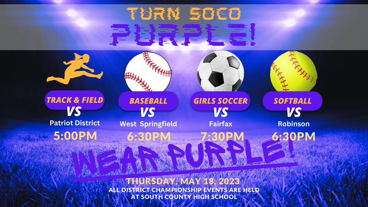 Let's Go, Bruins! 🐻💜💛🏃‍♂️🏃‍♀️⚾️🥎⚽️
@fcpslbss <a href="/LBTrackandField/">LB_BRUINS_T&F</a> <a href="/BraddockBall/">Lake Braddock Baseball</a> <a href="/SoccerLB/">LB Soccer</a> <a href="/ThatPurpleTeam/">Lake Braddock Softball</a> <a href="/LBAthLead/">LB Athletic Leadership</a>