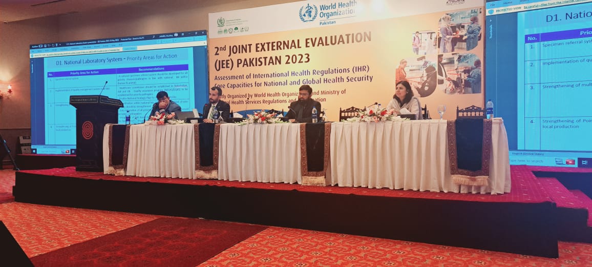 Excited to be part of 2nd Joint External Evaluation (#JEE) Pakistan. It is assessment of International Health Regulations (#IHR) core capacities. I have been engaged in #AMR #laboratory and #IPC technical areas. The event is well organized by WHO and Ministry of Health Pakistan.