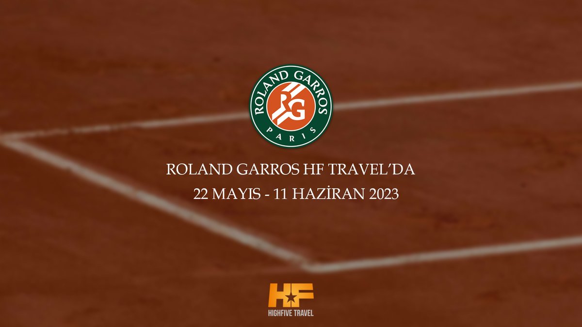 HighFive Travel (@highfive_se) on Twitter photo Dünya'nın en iyilerini toprak kortta yerinde izleyin!
22 Mayıs – 11 Haziran 2023 tarihleri arasında gerçekleşecek olan
#RolandGarros HF Travel'da!
Detaylar için hemen bizimle iletişime geçin.
0535 363 3321 - info@hftravel.com Dünya'nın en iyilerini toprak kortta yerinde izleyin!
22 Mayıs – 11 Haziran 2023 tarihleri arasında gerçekleşecek olan
#RolandGarros HF Travel'da!
Detaylar için hemen bizimle iletişime geçin.
0535 363 3321 - info@hftravel.com