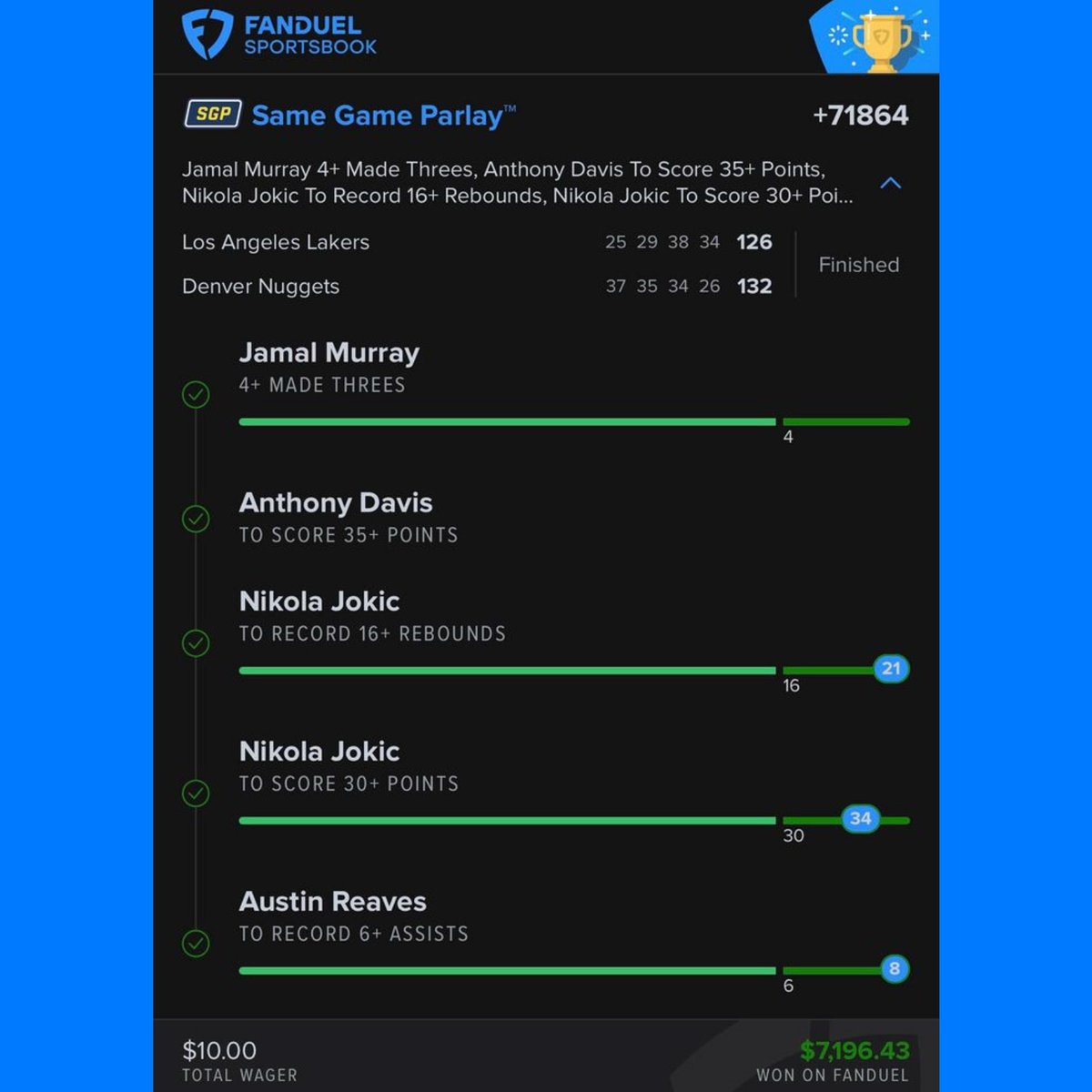 FanDuel Sportsbook on Twitter "10 → 7K 💰 The stars went OFF last