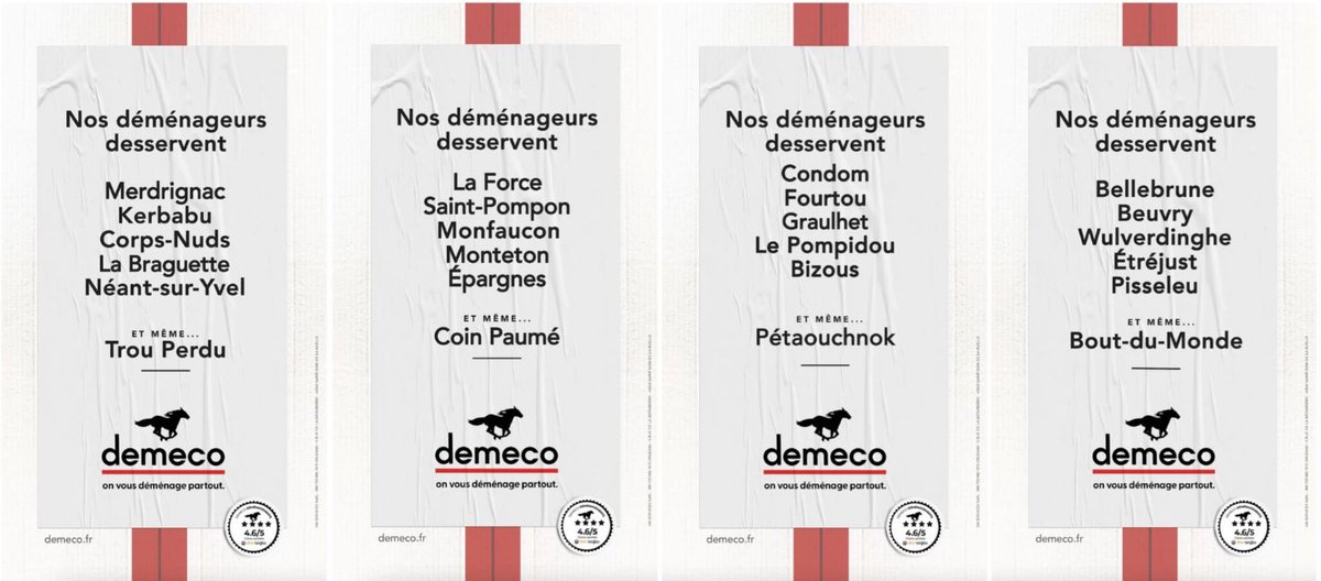 « Allez… viens je t’emmène à Pétaouchnok" 🤔 

Bon, Pétaouchnok, j’sais pas mais Lapeyro, La Braguette, Montéton, Corps-Nuds… sans problème !
Vous bougez, <a href="/demeco_fr/">Demeco</a> bouge avec vous 
Nouvelle campagne en gares #SNCF 
#communication #marketing #pub <a href="/isoskele/">ISOSKELE</a>  <a href="/TimeOneGroup/">Roger Dufois</a>